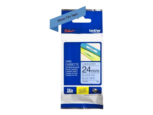 Консуматив, Brother TZe-551 Tape Black on Blue, Laminated, 24mm, 8 m - Eco