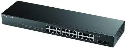 Switch, ZyXEL GS1900-24 v2, 24-port GbE L2 Smart Switch, rackmount, fără ventilator - 1