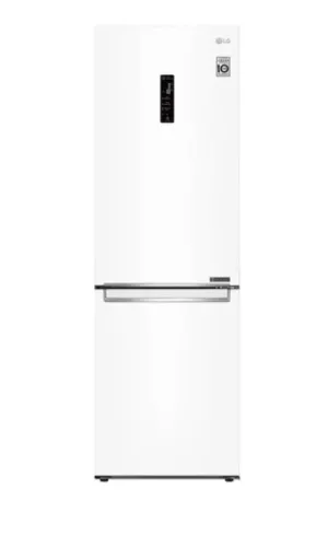 Хладилник, LG GBB61SWHMN, Refrigerator, Bottom Freezer, 341 l, External LED Display, Total No Frost, Smart Inverter Compressor, Multi airflow, "Eco" mode, Smart Diagnosis, Moist Balance Crisper, Door Cooling+, ThinQ, Energy Efficiency E, White
