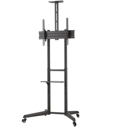 Стойка, Neomounts by Newstar Mobile Floor Stand incl. AV- and cam shelf (height adjustable: 128,5-145 cm)