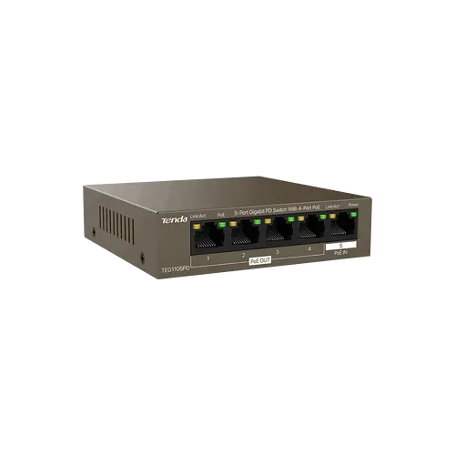 Комутатор , SWITCH TENDA TEG1105PD 5P GB - image 1