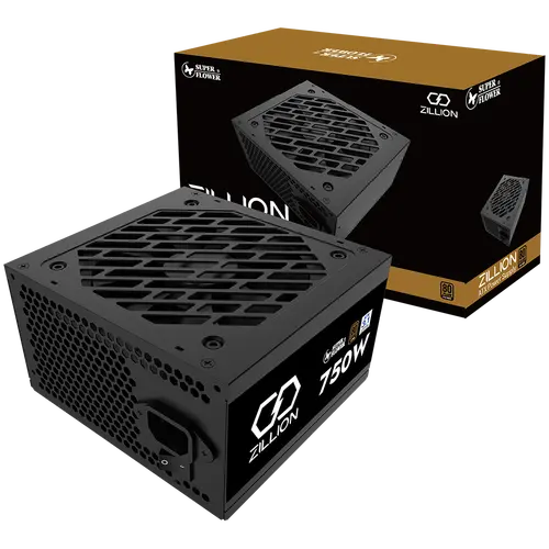 Super Flower Zillion DB Bronze 750W ATX 3.1 80 Plus Bronze, Flat Black Cables, 120mm Fan, 3 Year Warranty