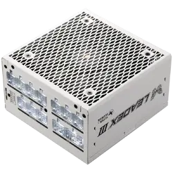 Super Flower Leadex III Gold 850W ATX 3.1 80 Plus Gold, Fully Modular, Flat White Cables, 140mm Fan, White, 7 Year Warranty