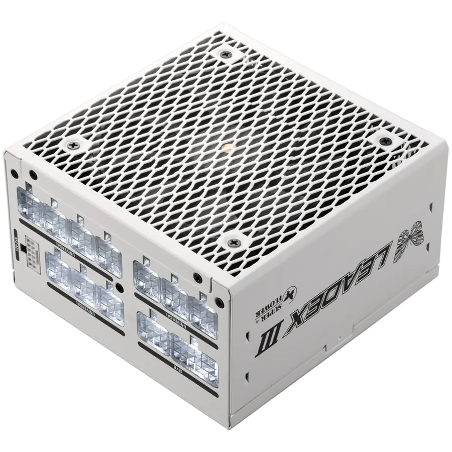 Super Flower Leadex VII XG 1000W ATX 3.1, 80 Plus Gold, Fully Modular, Flat White Cables, 140mm Fan, 150mmx150mmx86mm, White, 10 Year Warranty