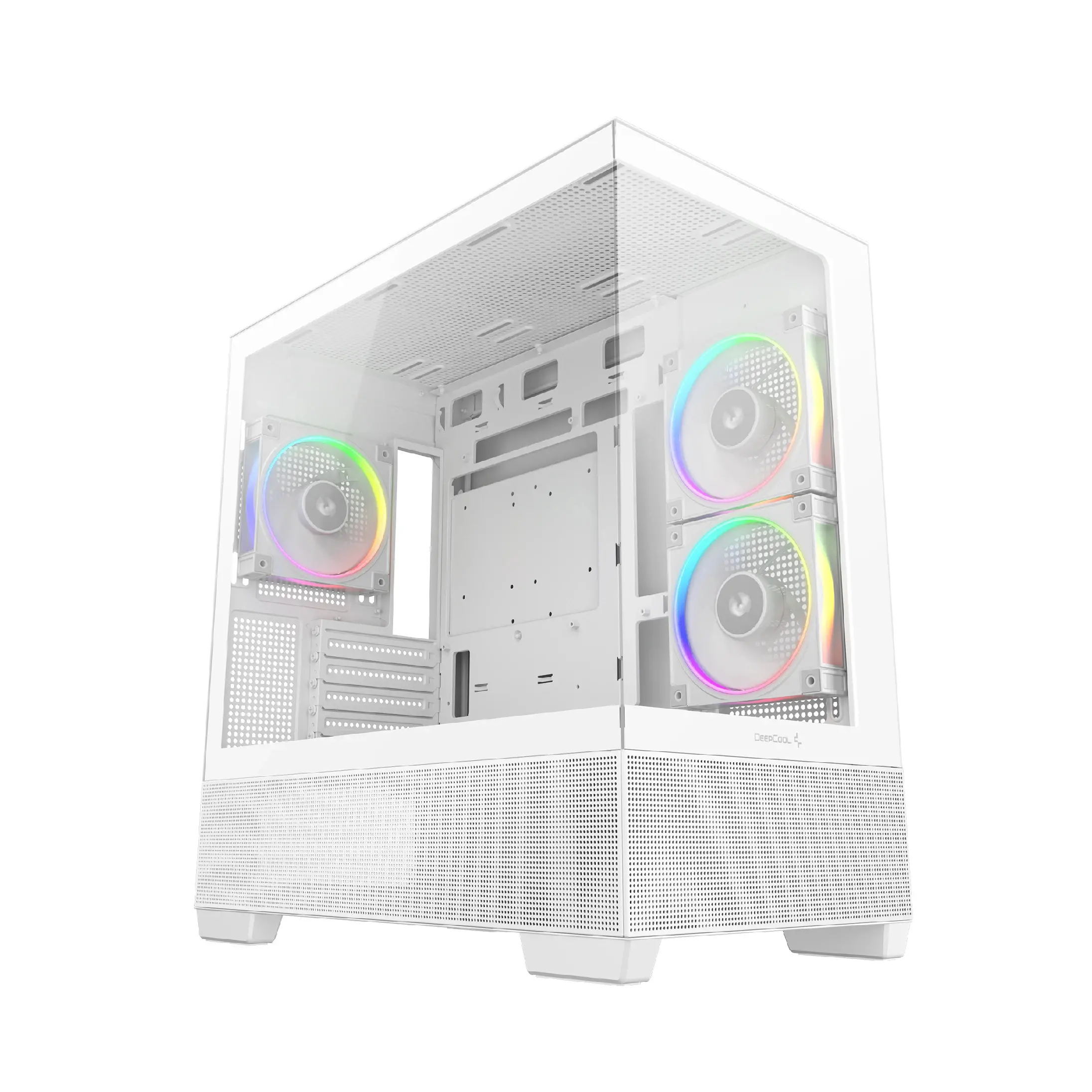 DeepCool carcasă ATX - CG380 3F WH - 3 ventilatoare ARGB, USB-C