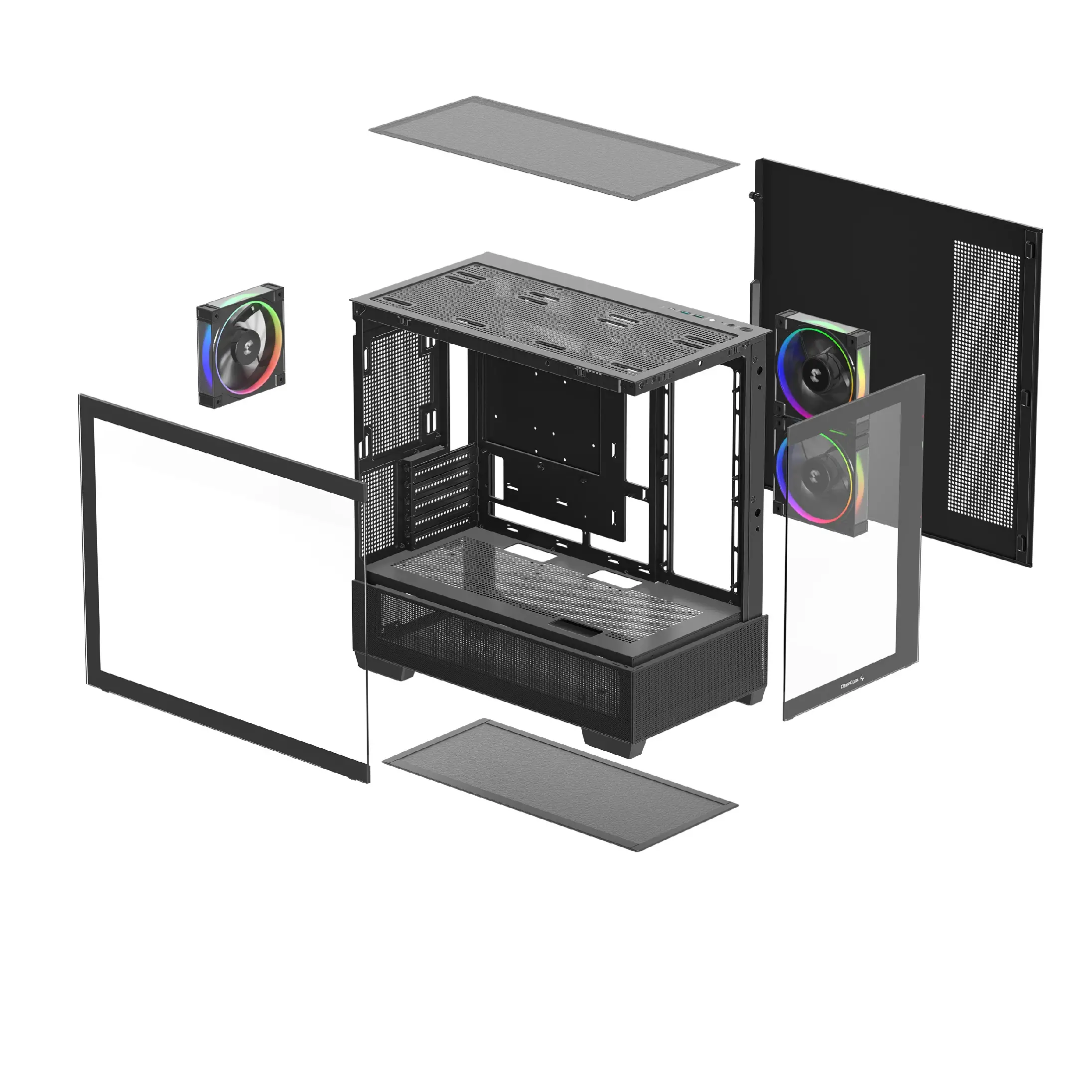 DeepCool кутия Case ATX - CG380 3F - 3 ARGB Fans, USB-C - image 9