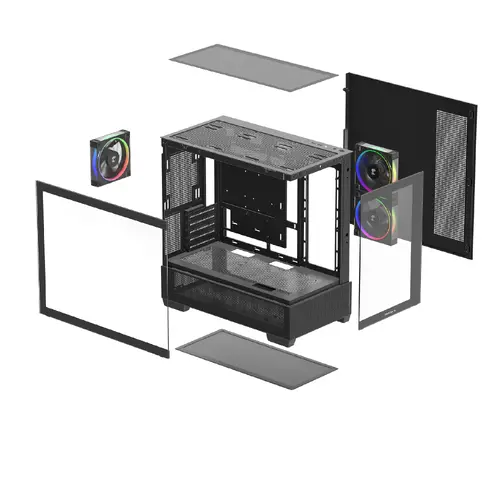DeepCool кутия Case ATX - CG380 3F - 3 ARGB Fans, USB-C - image 9