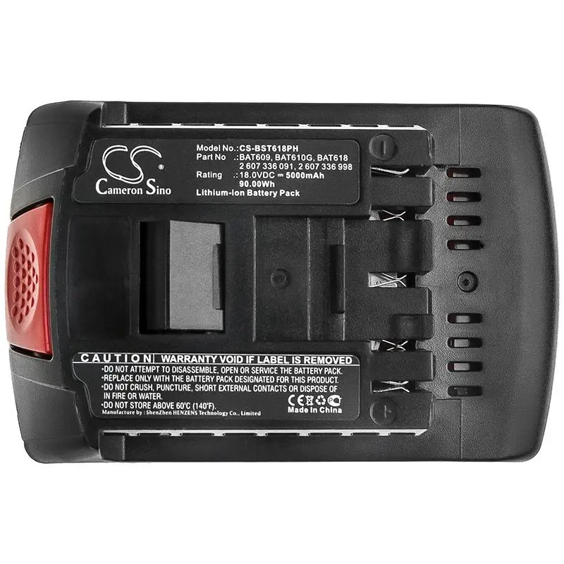 Батерия за пробивна машина CS-BST618PH BOSCH 17618, CCS180, CFL180 BAT609 LIIon 18V 5000mA Cameron Sino - image 4