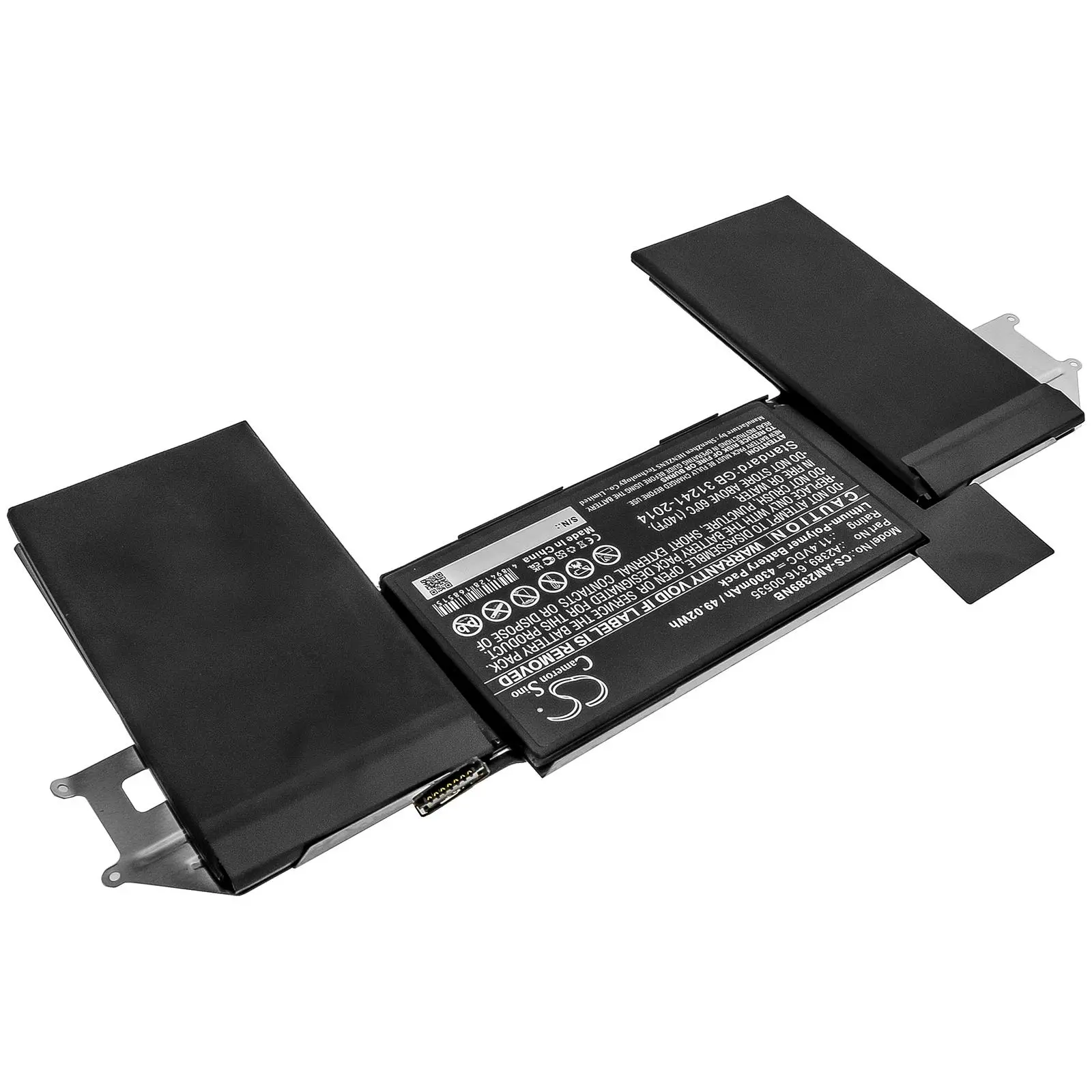 Μπαταρία για laptop Apple MacBook Air (M1 2020) , MacBook Air 13 ιντσών A2179 A2389 LiPo 11,4V 4300mAh CAMERON SINO - image 1
