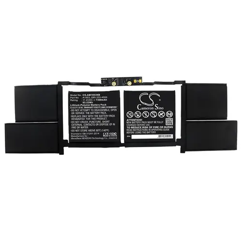 Батерия за лаптоп Apple MacBook Pro 15 inch TOUCH BAR A1990 2019 A1953  LiPo 11.4V 7300mAh CAMERON SINO