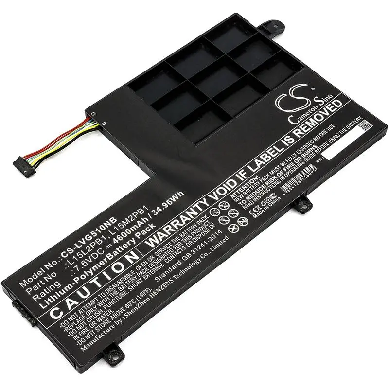 Батерия  за лаптоп LENOVO YOGA 510-14IKB 80YM, Yoga 510-15ISK, L15C2PB1 LiPo 7.6V  4600 mAh CAMERON SINO - image 1