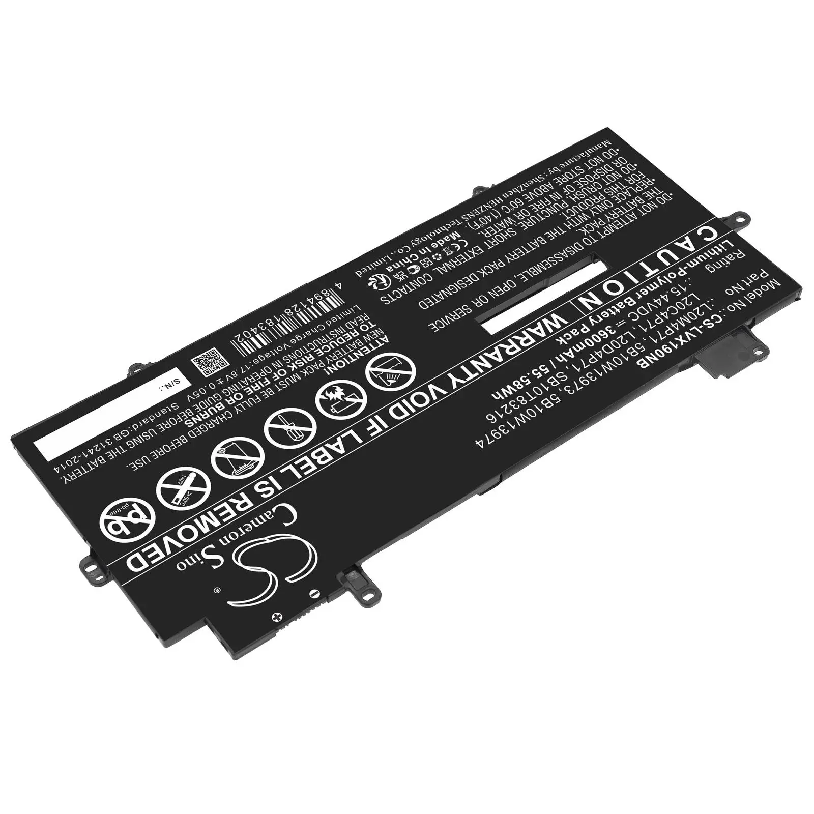 Батерия за лаптоп LENOVO ThinkPad X1 Carbon G9 20XW002DGE, ThinkPad X1 Carbon Gen 10 21CB004QIX, ThinkPad X1 Yoga Gen 6 20XY003BAT, L20C4P71 LiPO, 15.44V 3600 mAh CAMERON SINO - image 2