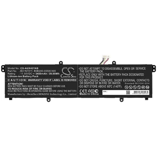 Батерия за лаптоп ASUS VivoBook Flip 14 TM420IA DB71, VivoBook 14 F413, B31N1911 LiPo 11.55V 3450mAh CAMERON SINO