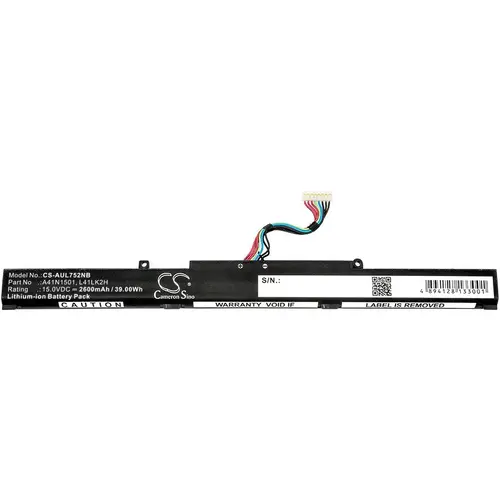 Μπαταρία για laptop ASUS GL752JW, VivoBook Pro N552VW-FI035T, VivoBook Pro N752VX-GC084T, A41N1501 LiIon 15V 2600mAh CAMERON SINO - 1