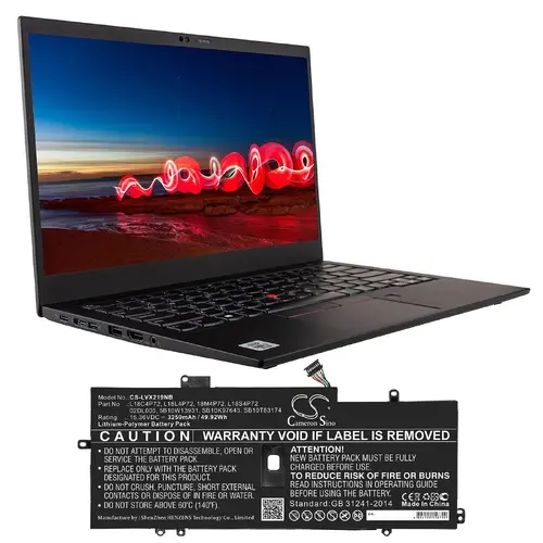 Батерия за лаптоп LENOVO ThinkPad X1 Carbon 2019, L18C4P72 LiPo 15.36V 3250mAh CAMERON SINO - image 3