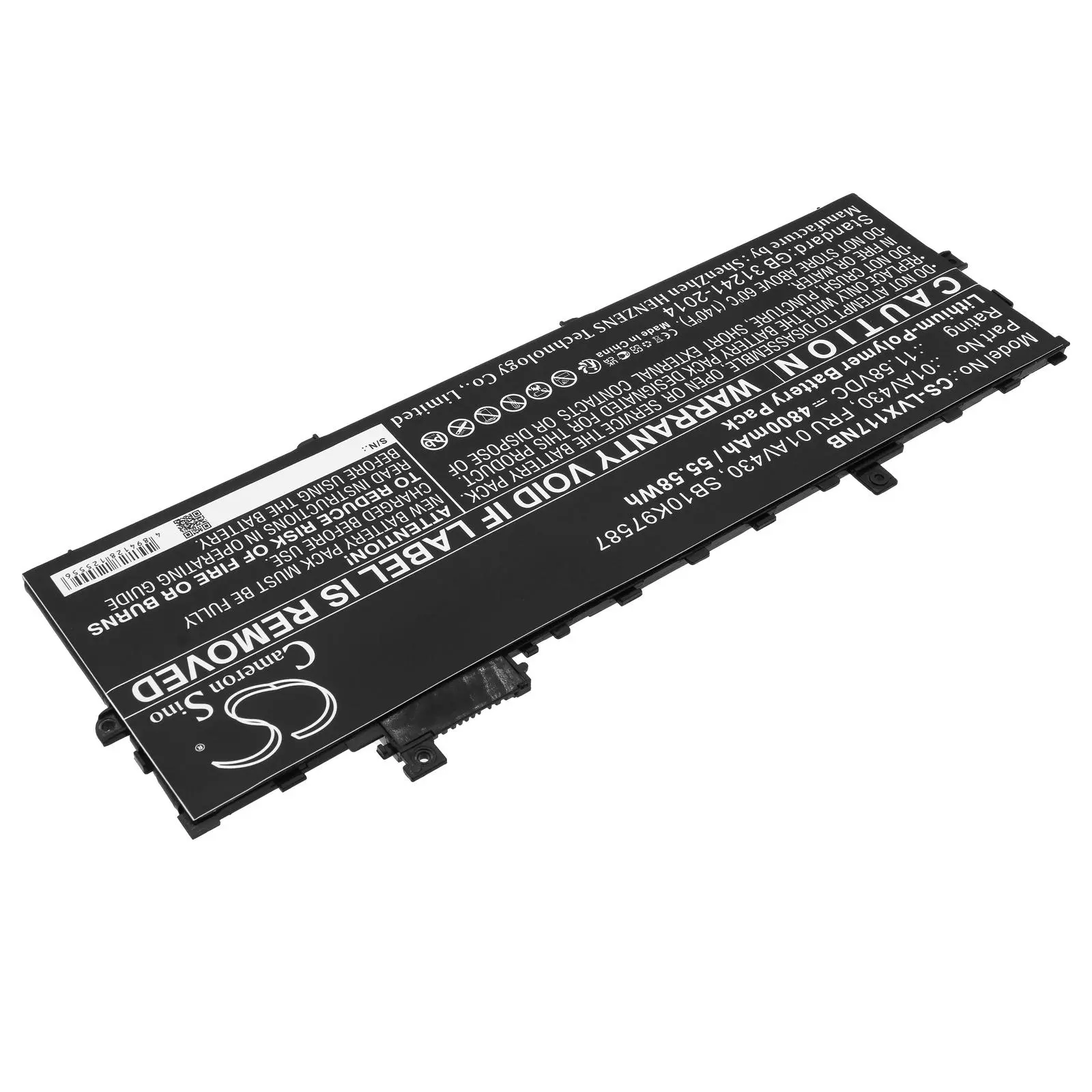 Батерия за лаптоп LENOVO TP X1 20HQS01S00, ThinkPad X1 Carbon 2017-20HR002MGE, 01AV429 LiPo 11.58V 4800mAh CAMERON SINO - image 2
