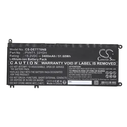 Baterie pentru laptop DELL G3 15, G5 15 5587, INS 15PD-1863BL, Latitude 15 3590, 33YDH, W7NKD, LiIon 15.2V 3400mAh CAMERON SINO - 1
