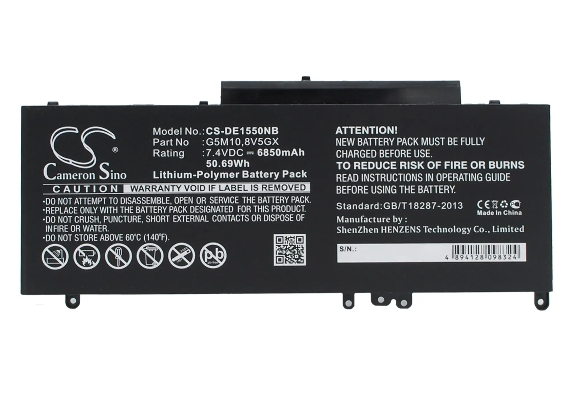 Батерия  за лаптоп DELL Latitude 14 5000, Latitude 15 5000, Latitude 5450, 5250 , 079VRK LiPo 7.4V 6850mAh CAMERON SINO - image 1