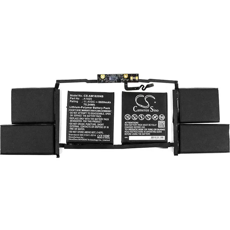 Батерия за лаптоп Apple MacBook Pro "Core i7" 2.6 15" Touch/Late 2016 LiPo 11.4V 6600mAh CAMERON SINO
