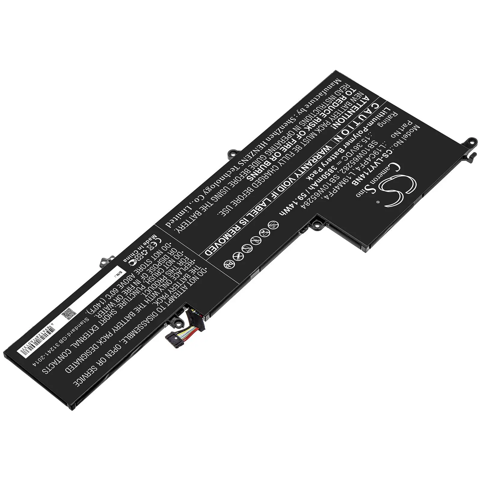 Батерия за лаптоп LENOVO Yoga 14s, Yoga Slim 7 14ARE05 82A2001JBM, L19C4PF4 LiPo 15.36V 3850mAh CAMERON SINO - image 2