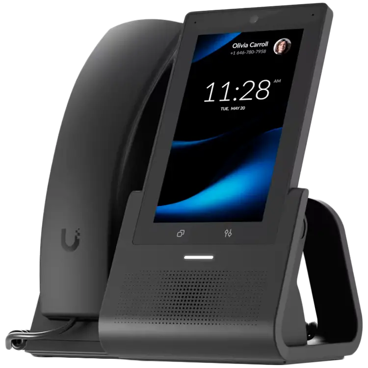 Ubiquiti UniFi UTP-G3-Touch-Pro desktop smartphone for UniFi Talk, featuring a 5inch touch display and seamless integration with UniFi applications - image 1