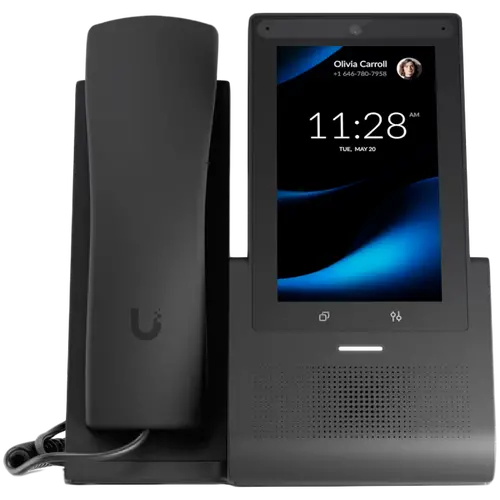 Ubiquiti UniFi UTP-G3-Touch-Pro desktop smartphone for UniFi Talk, featuring a 5inch touch display and seamless integration with UniFi applications