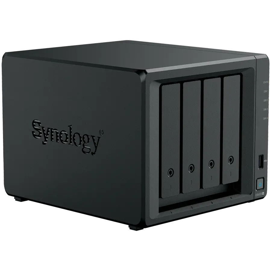 Synology DiskStation DS425+ Tower, 4-Bays 3.5'' SATA HDD/SSD, 2 x M.2 2280 NVMe SSD slot, CPU Intel Celeron J4125 4-core 2.0 GHz, 2 GB DDR4 non-ECC SODIMM, 1x RJ-45 2.5 GbE LAN, 1x RJ-45 1GbE LAN Port; 2x USB 3.2; 2.18 kg; 3yr warranty - image 4