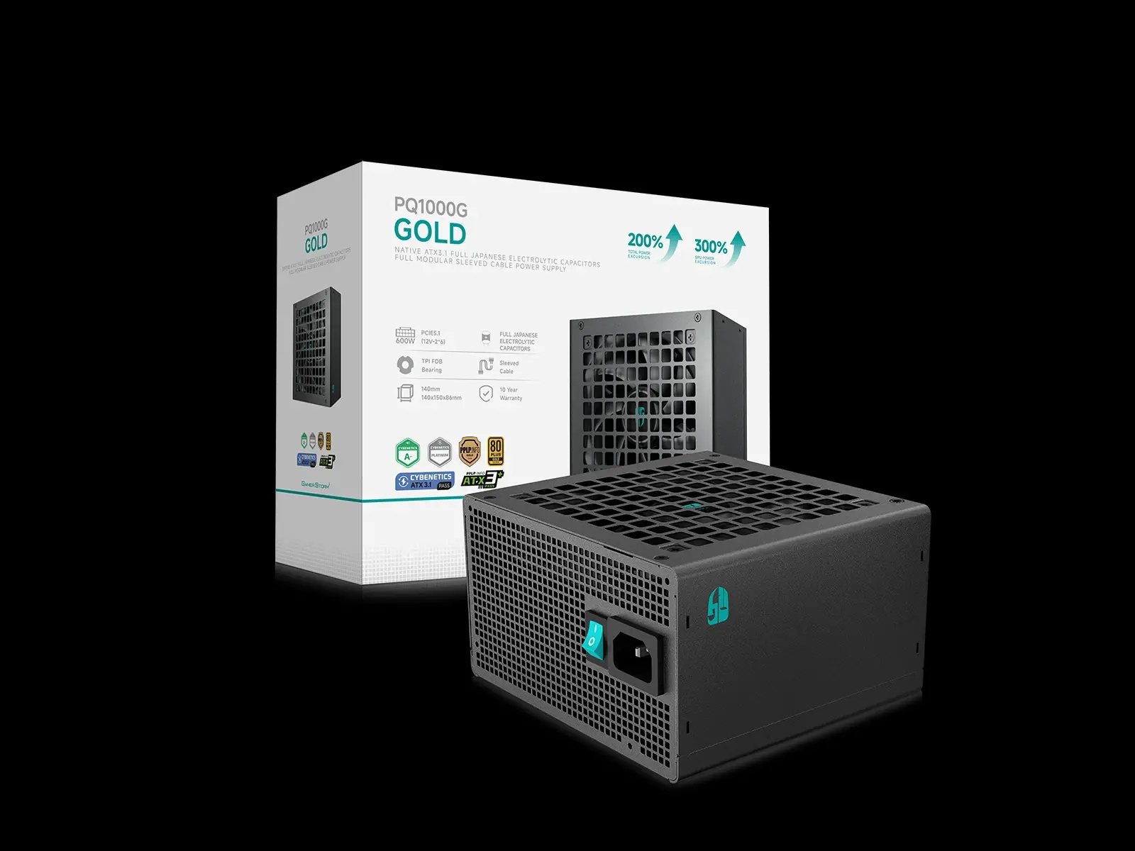 DeepCool захранване PSU ATX 3.1 1000W Gold, Full Modular - PQ1000G - image 9