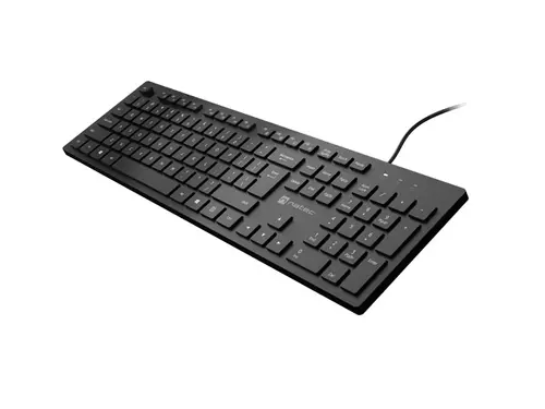 Клавиатура, Natec Keyboard Herring US, Black, Slim - image 2