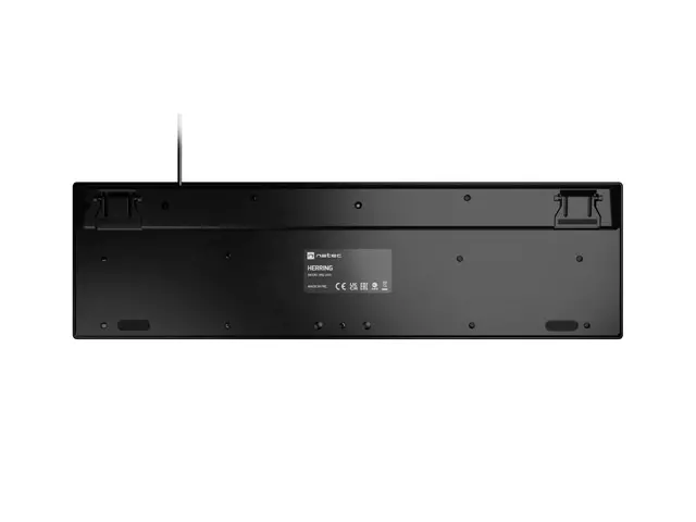 Клавиатура, Natec Keyboard Herring US, Black, Slim - image 6