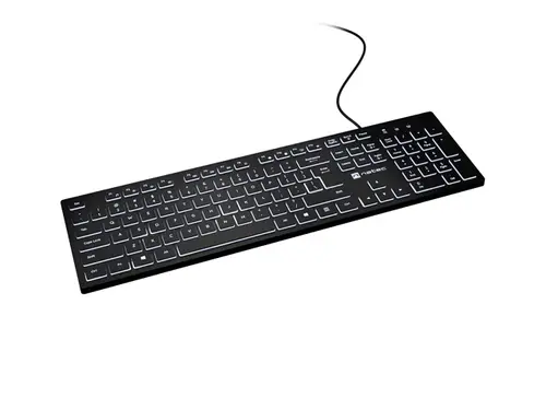 Клавиатура, Natec Keyboard Herring Glow US, White Backlight - image 2