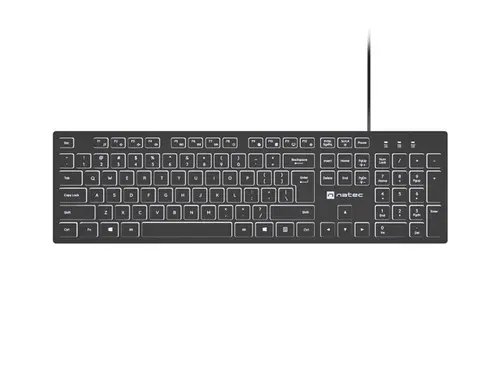Клавиатура, Natec Keyboard Herring Glow US, White Backlight