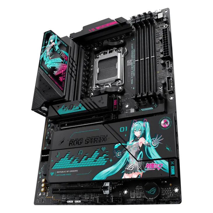 Дънна платка ASUS ROG STRIX X870E-H GAMING Hatsune Miku Edition WIFI 7 AM5 DDR5 - image 2