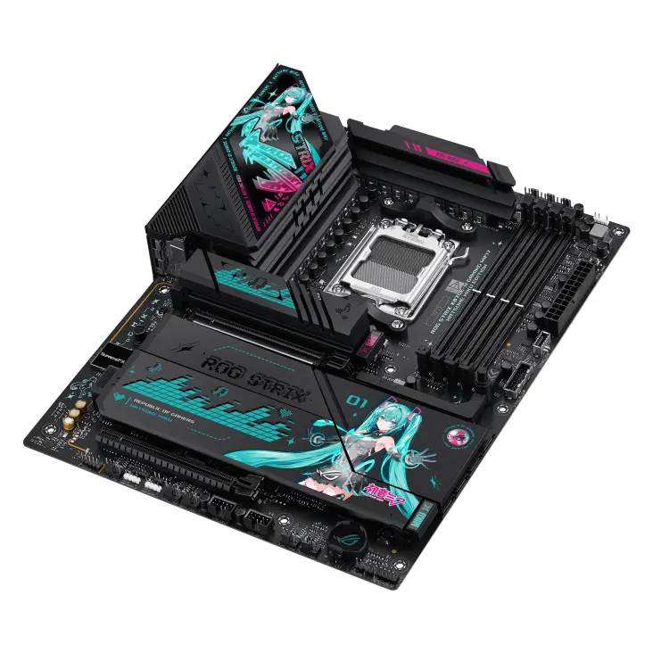 Дънна платка ASUS ROG STRIX X870E-H GAMING Hatsune Miku Edition WIFI 7 AM5 DDR5 - image 3