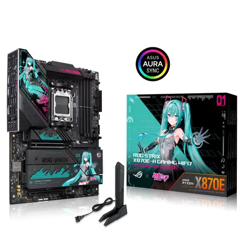 Дънна платка ASUS ROG STRIX X870E-H GAMING Hatsune Miku Edition WIFI 7 AM5 DDR5 - image 7