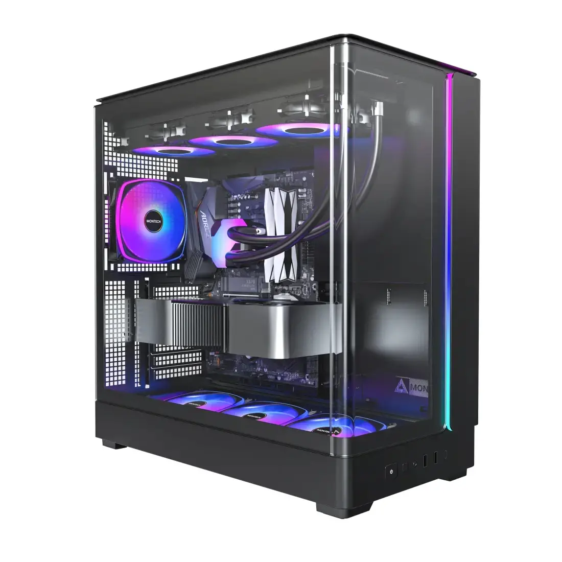 Montech кутия Case ATX - KING 45 PRO (B) - 4 x 120 mm A-RGB, USB-C - image 1