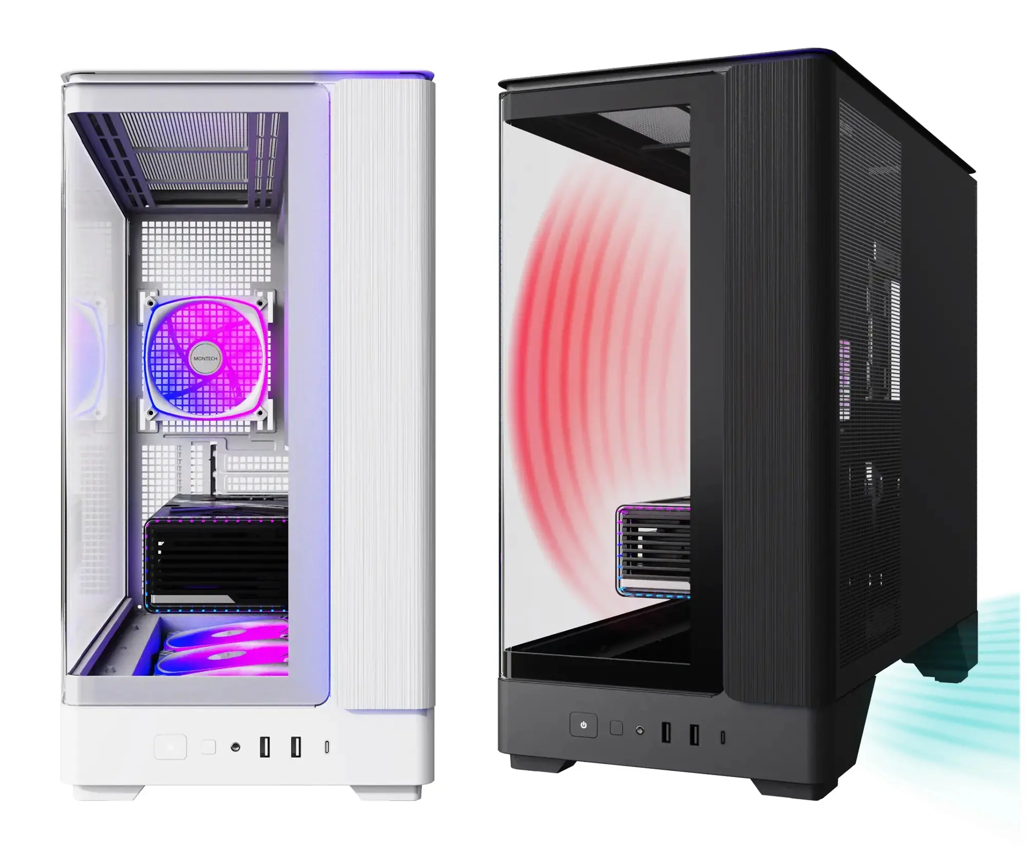 Montech кутия Case ATX - KING 45 PRO (B) - 4 x 120 mm A-RGB, USB-C - image 7