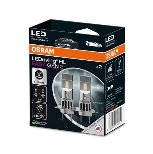 АВТОМОБИЛНА LED ЛАМПА 64210DWESY H7/H18 GEN2 LED 16W12VPX26D BOX2 OSRAM - image 2