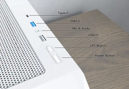 Montech Carcasă ATX - X5 (B) - 4 ventilatoare A-RGB, USB-C - 8