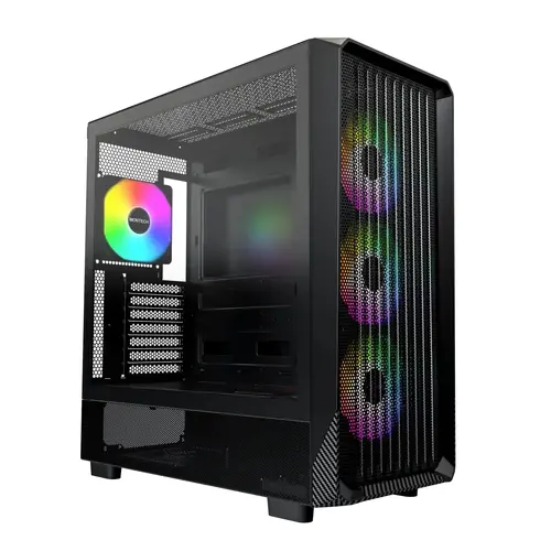 Montech кутия Case ATX - X5 (B) - 4 A-RGB fans, USB-C