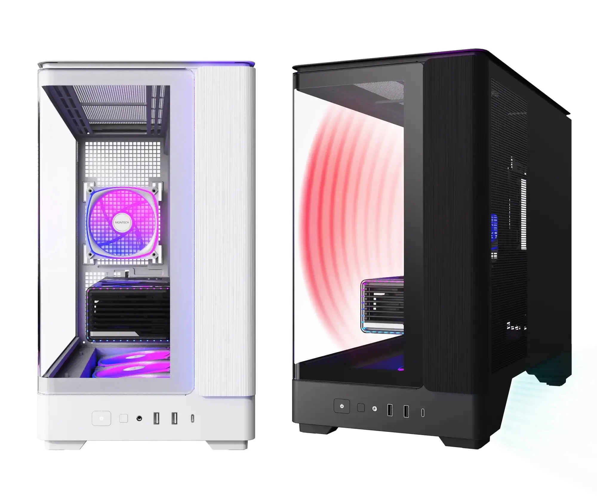 Montech кутия Case mATX - KING 15 PRO (W) - 4 x 120 mm A-RGB, USB-C - image 8