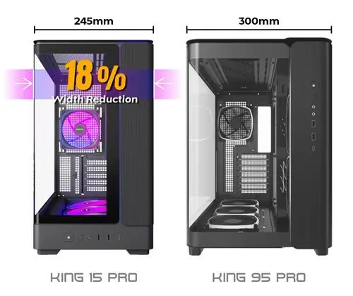 Montech κουτί Case mATX - KING 15 PRO (B) - 4 x 120 mm A-RGB, USB-C - 8