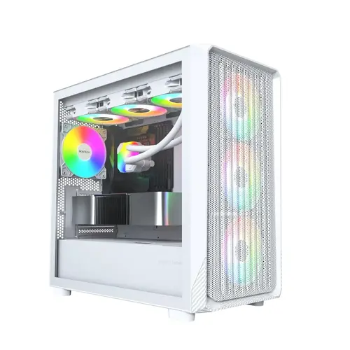 Montech кутия Case mATX - X5M (W) - 4 x 120 mm A-RGB, USB-C - image 1