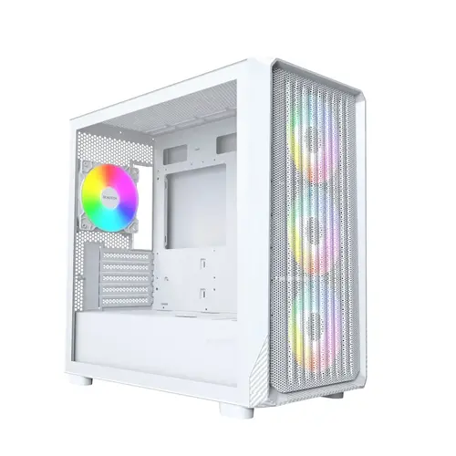 Montech кутия Case mATX - X5M (W) - 4 x 120 mm A-RGB, USB-C