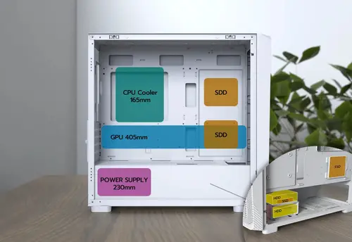 Montech кутия Case mATX - X5M (B) - 4 x 120 mm A-RGB, USB-C - image 10