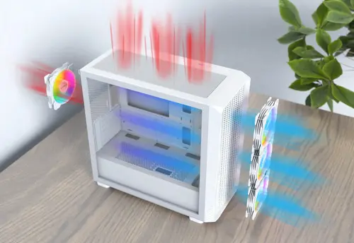 Montech кутия Case mATX - X5M (B) - 4 x 120 mm A-RGB, USB-C - image 12