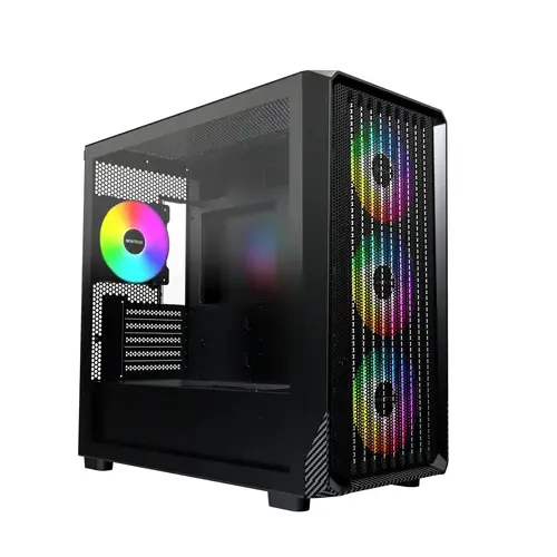 Montech κουτί mATX - X5M (B) - 4 x 120 mm A-RGB, USB-C - 1