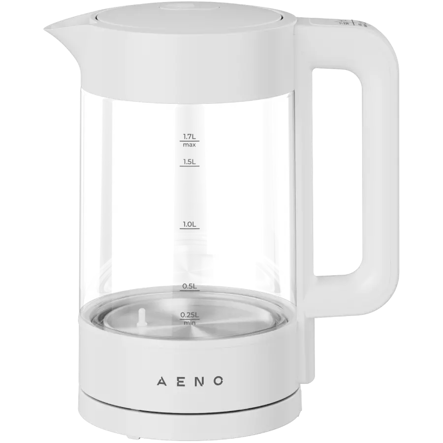 AENO EK5 Electric Kettle, 1.7L, Temp Control 40-100°C, Strix, White - image 1