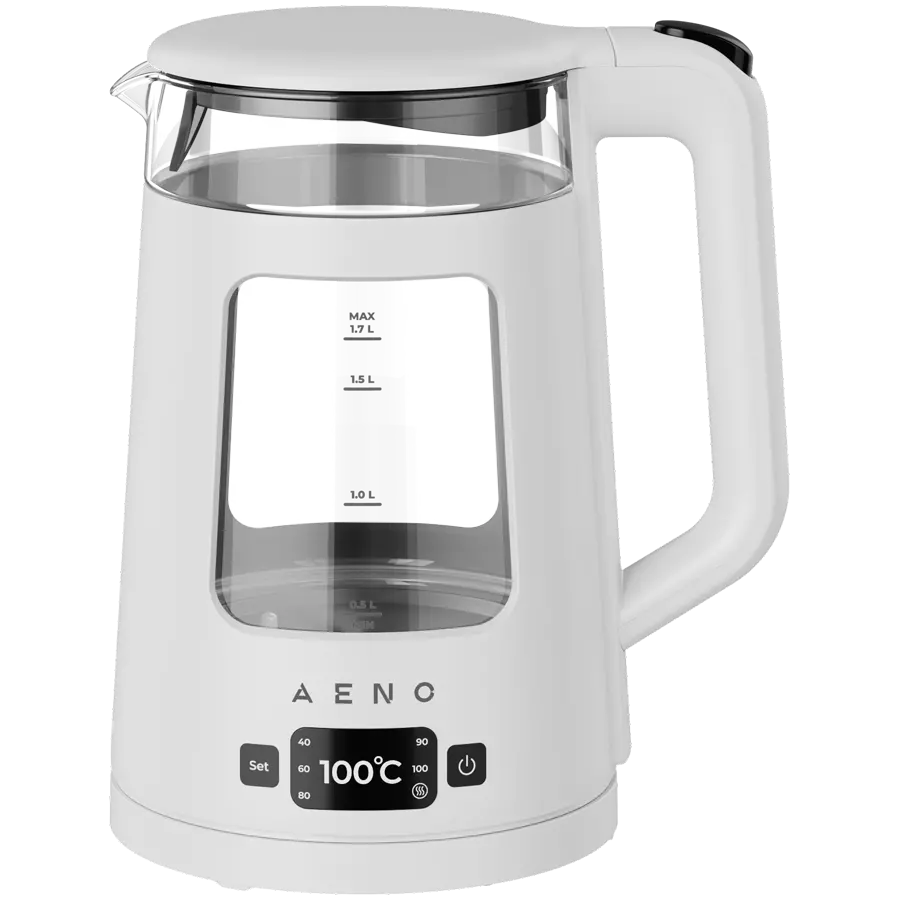 AENO Electric Kettle EK6: 1850-2200W, 2L, Strix, Square-shaped body, Transparent lid, High Resistant Glass, LED-Illumination, Auto Power Off, Dry tank Protection - image 1