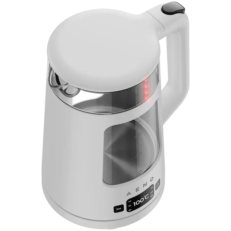 AENO Fierbător electric EK6: 1850-2200W, 2L, Strix, corp pătrat, capac transparent, sticlă foarte rezistentă, iluminare LED, oprire automată - image 6